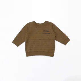 NI - Kids 'Brown' Srtipe Fleece Sweatshirt NI936