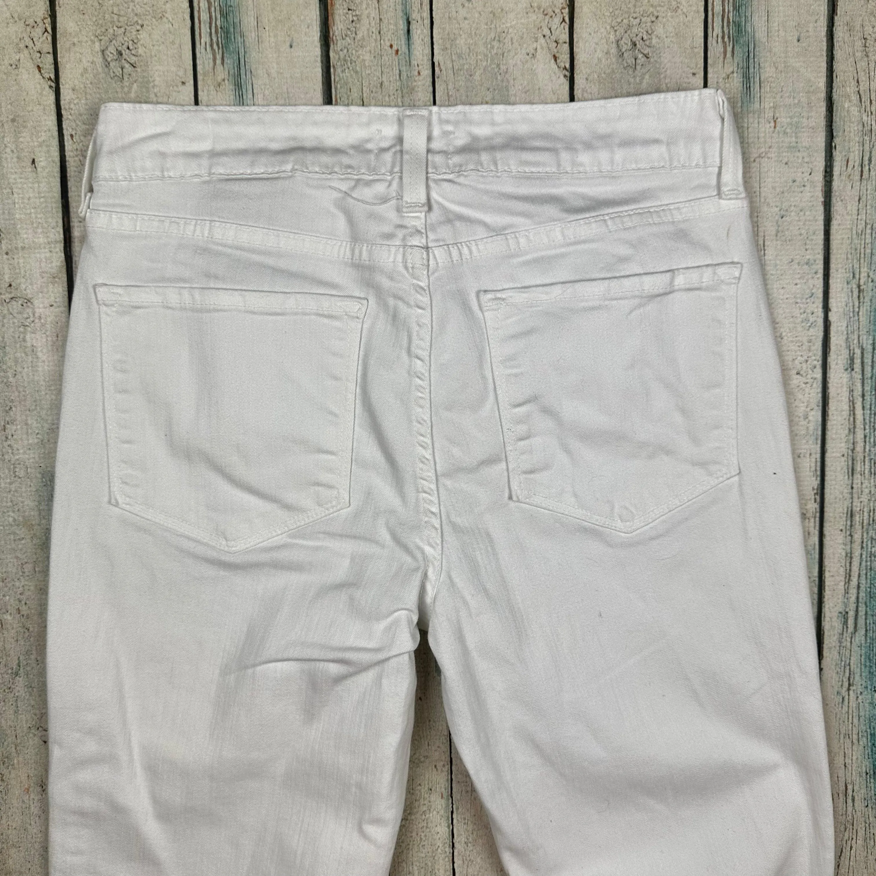 NYDJ -White Lift & Tuck 'Straight' Leg Jeans -Size 2 US suit 6 AU