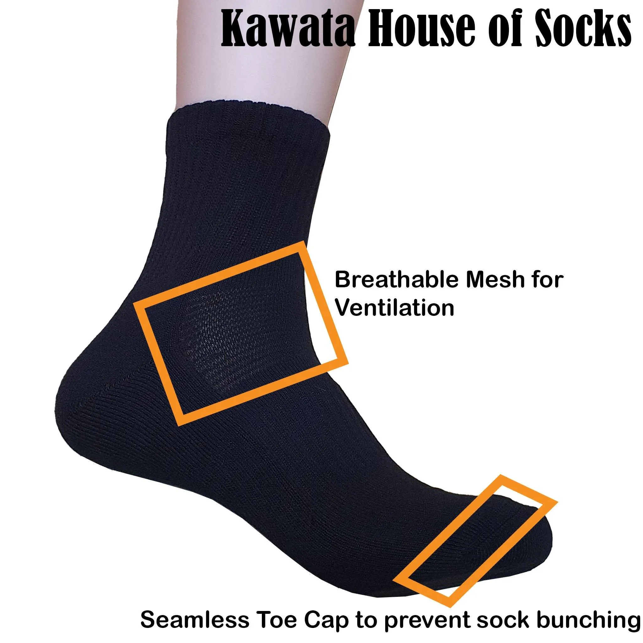 Padded Crew Socks / Padded Quarter Socks / Padded Sport Socks / Thick Socks