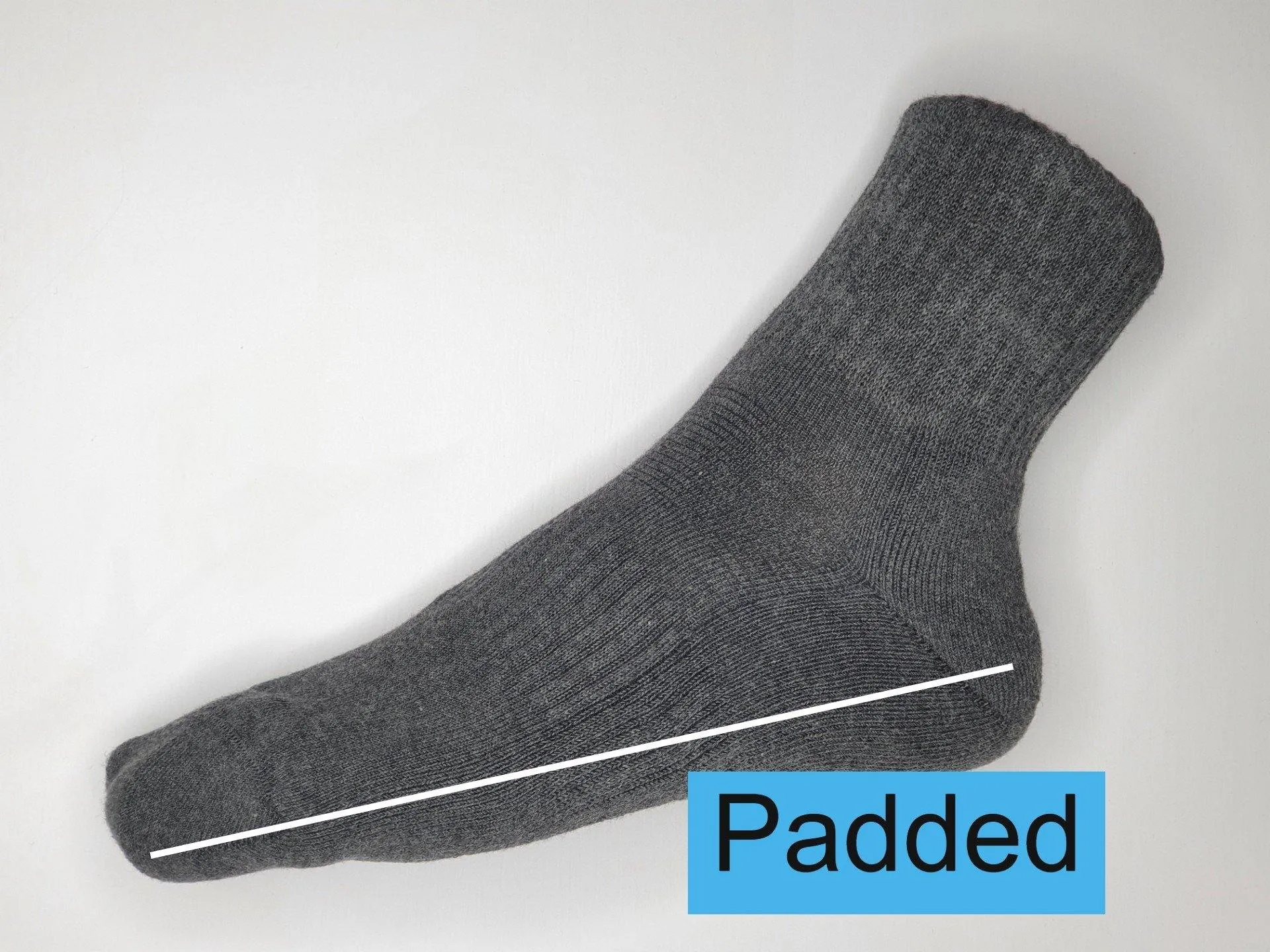 Padded Crew Socks / Padded Quarter Socks / Padded Sport Socks / Thick Socks