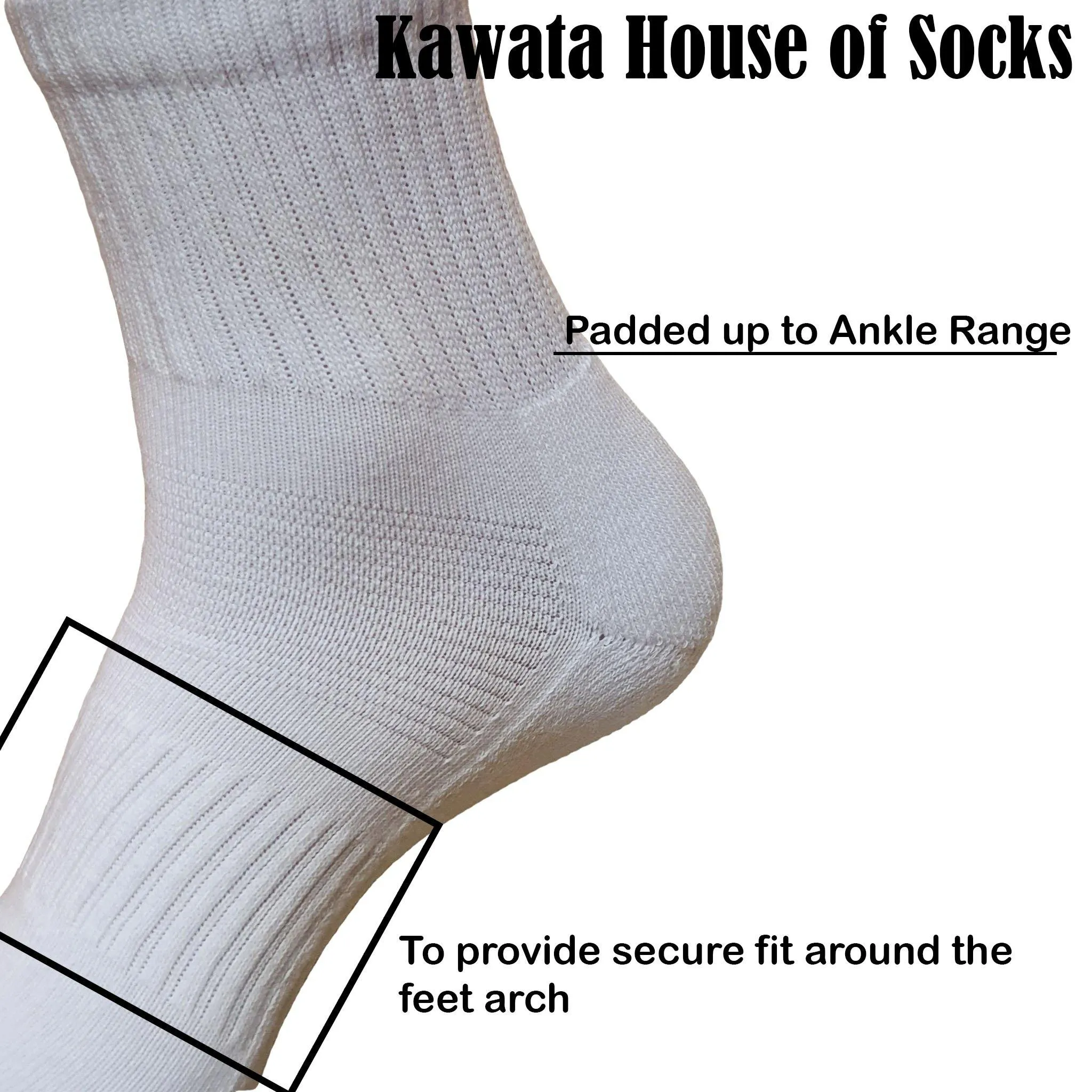 Padded Crew Socks / Padded Quarter Socks / Padded Sport Socks / Thick Socks