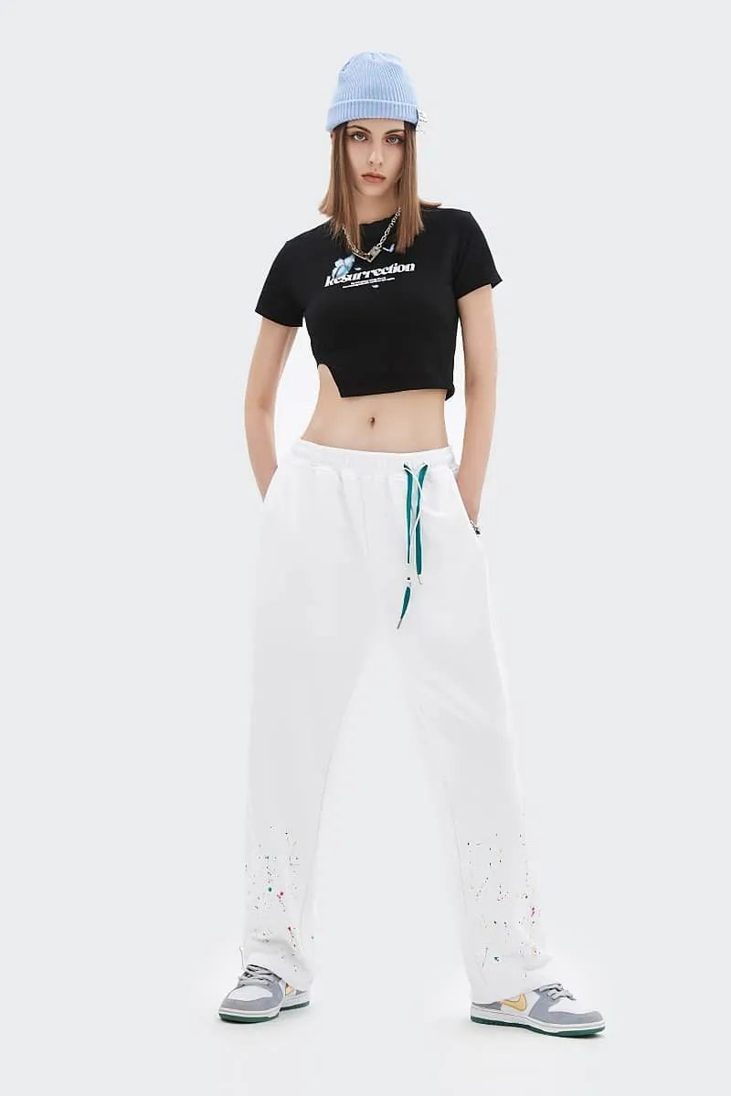 Personality splash ink casual sports loose guard pants