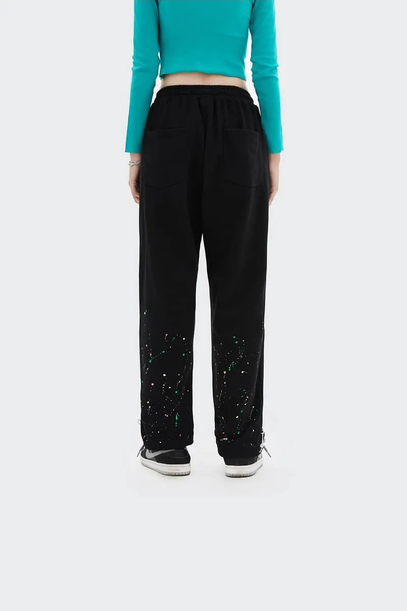 Personality splash ink casual sports loose guard pants