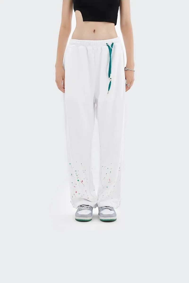 Personality splash ink casual sports loose guard pants