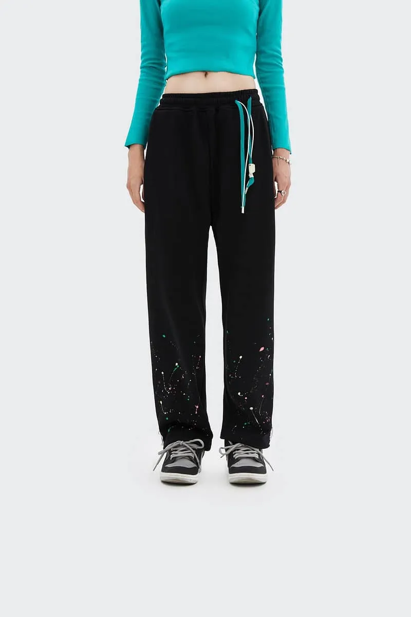 Personality splash ink casual sports loose guard pants