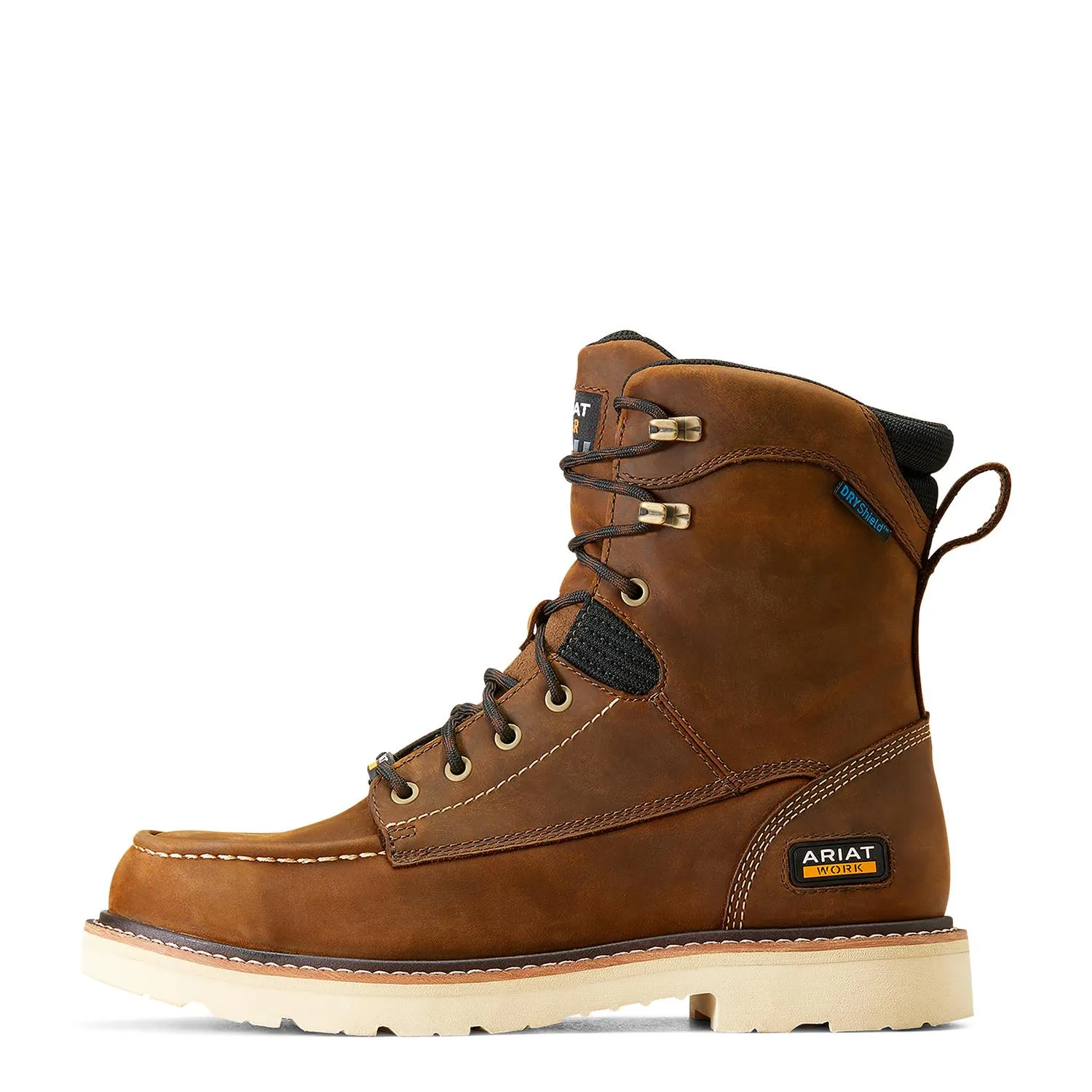 Rebar Lift 8 inch Soft-Toe Waterproof Boot Distressed Brown