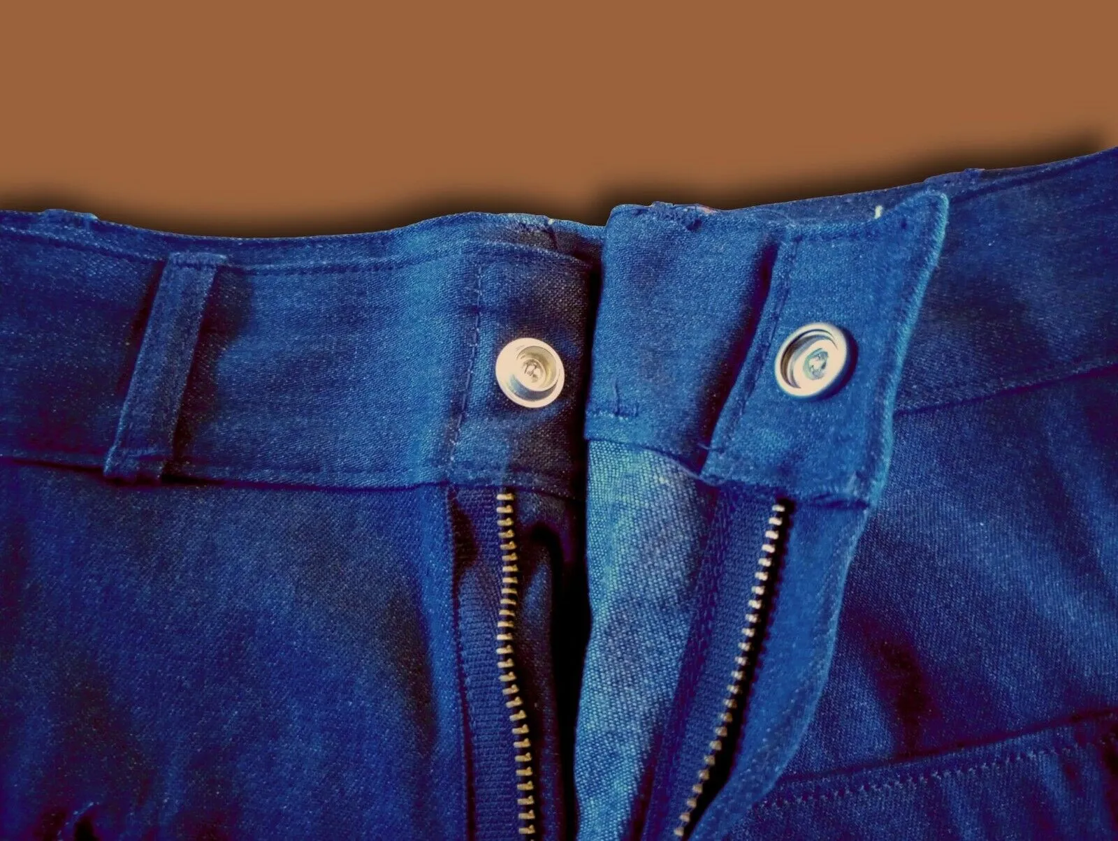 SEAFARER NAVY BLUE JEANS BELL BOTTOM DENIM TROUSERS DUNGAREES