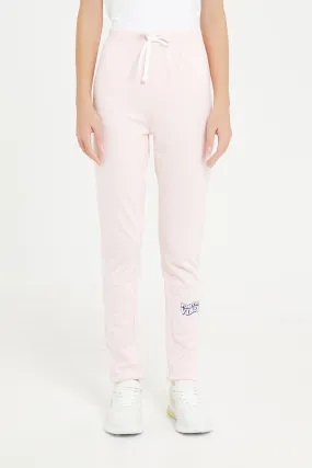 Senior Girls Pink Printed Active Pants