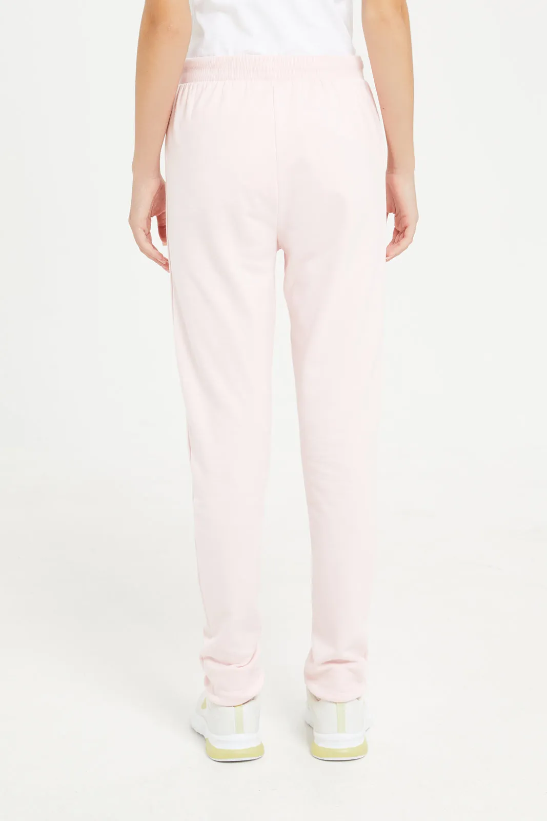 Senior Girls Pink Printed Active Pants
