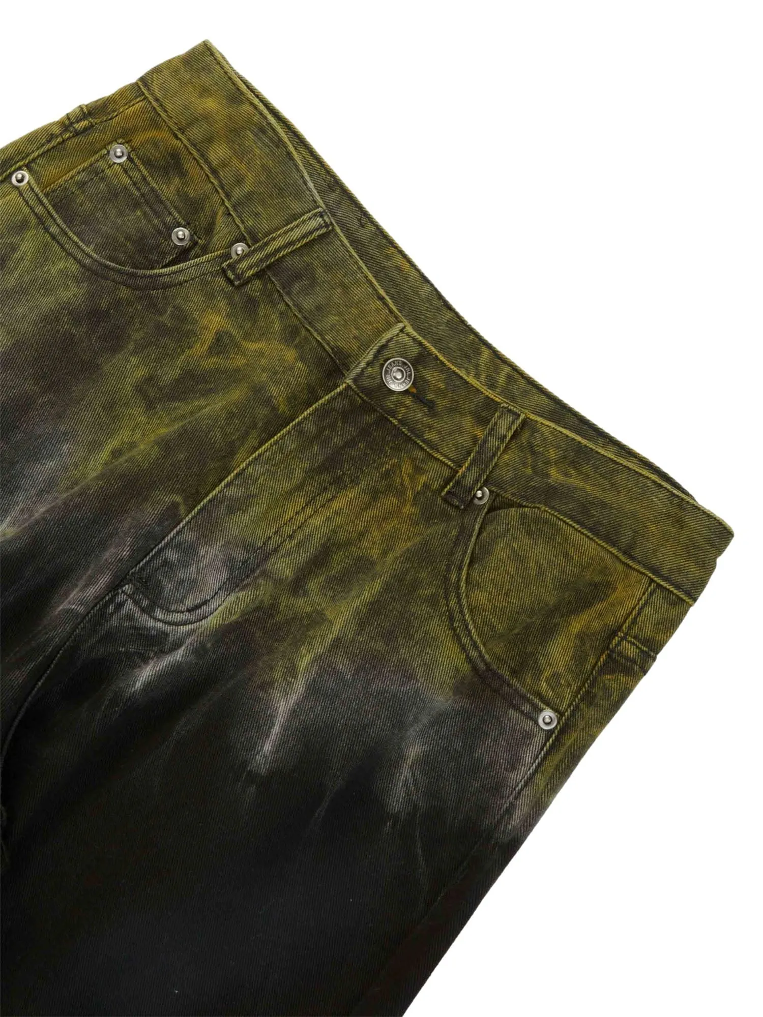 Sneakerhill Graffiti Fun Tie-Dye Straight Jeans