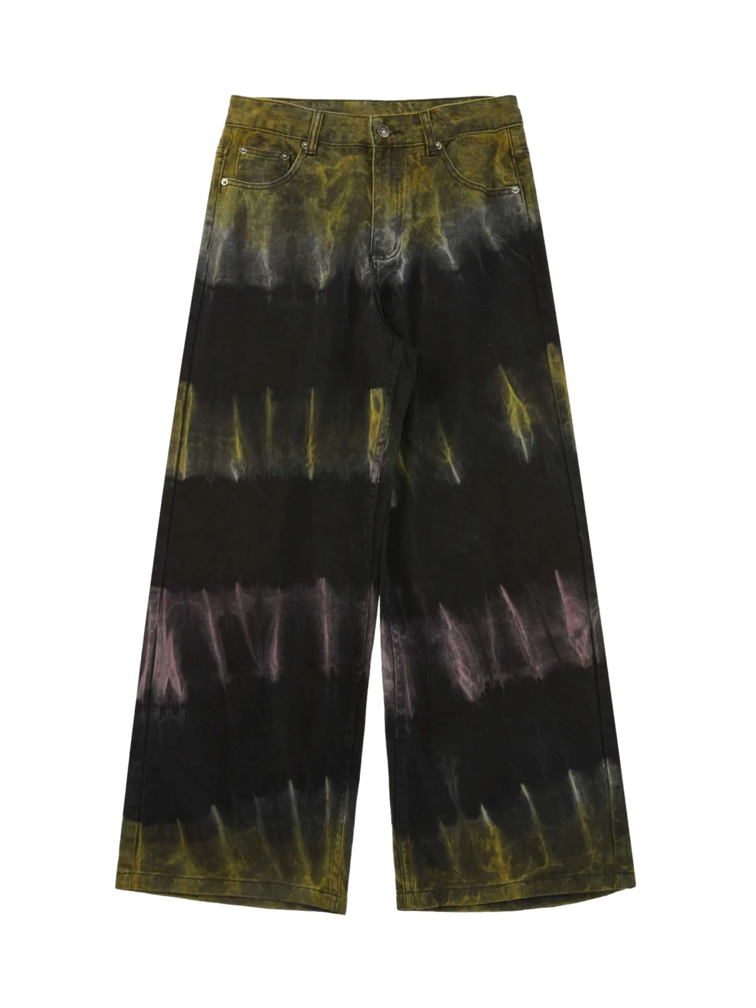 Sneakerhill Graffiti Fun Tie-Dye Straight Jeans