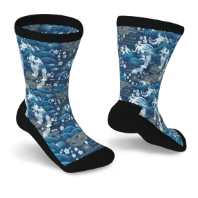 Stormy Waters Non-Binding Diabetic Socks