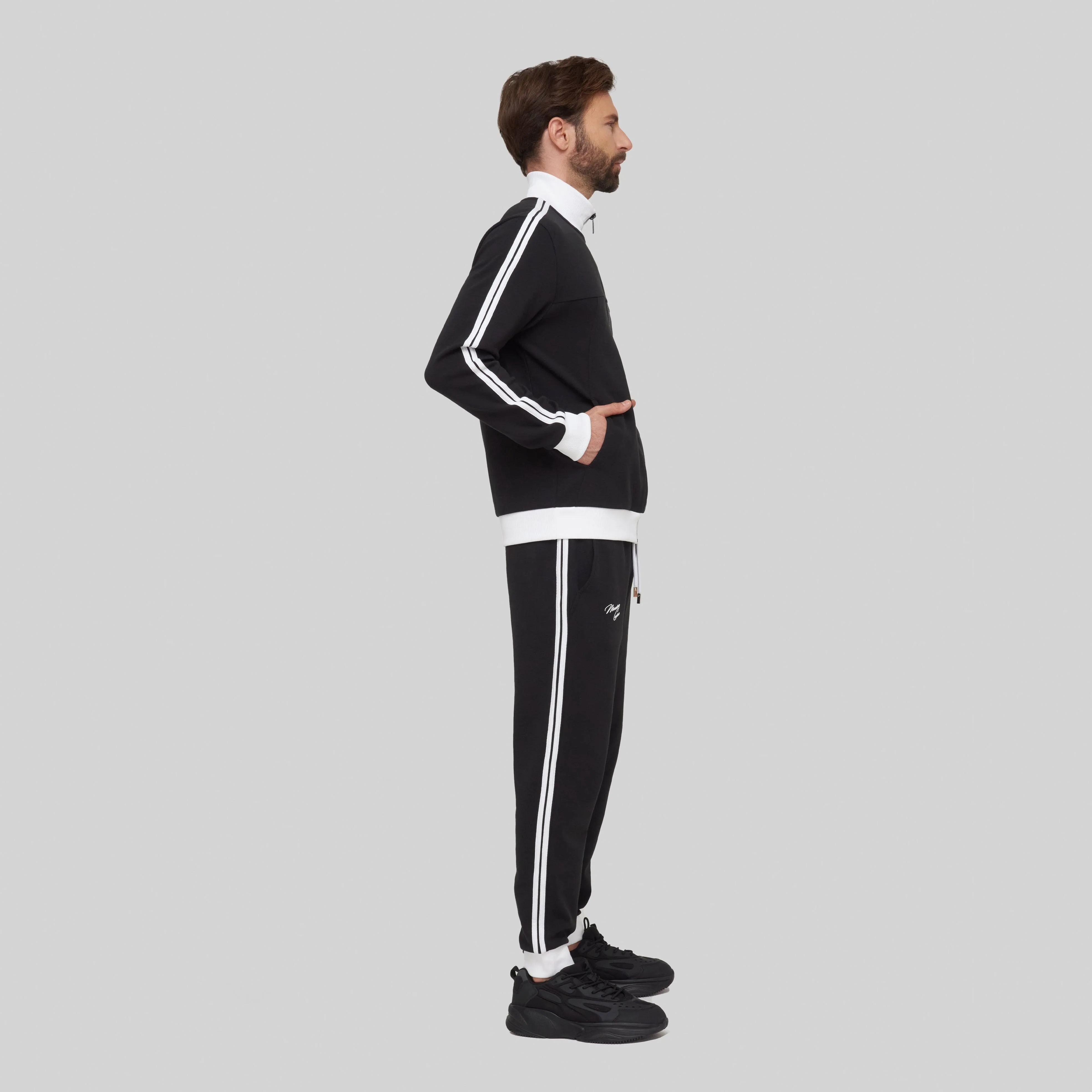 Black Taigeto Sport Jacket - Stylish Performance Active Outerwear