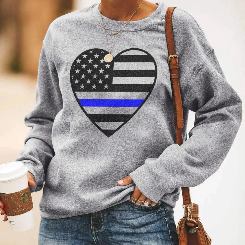Thin Blue Line Heart Unisex Sweatshirt