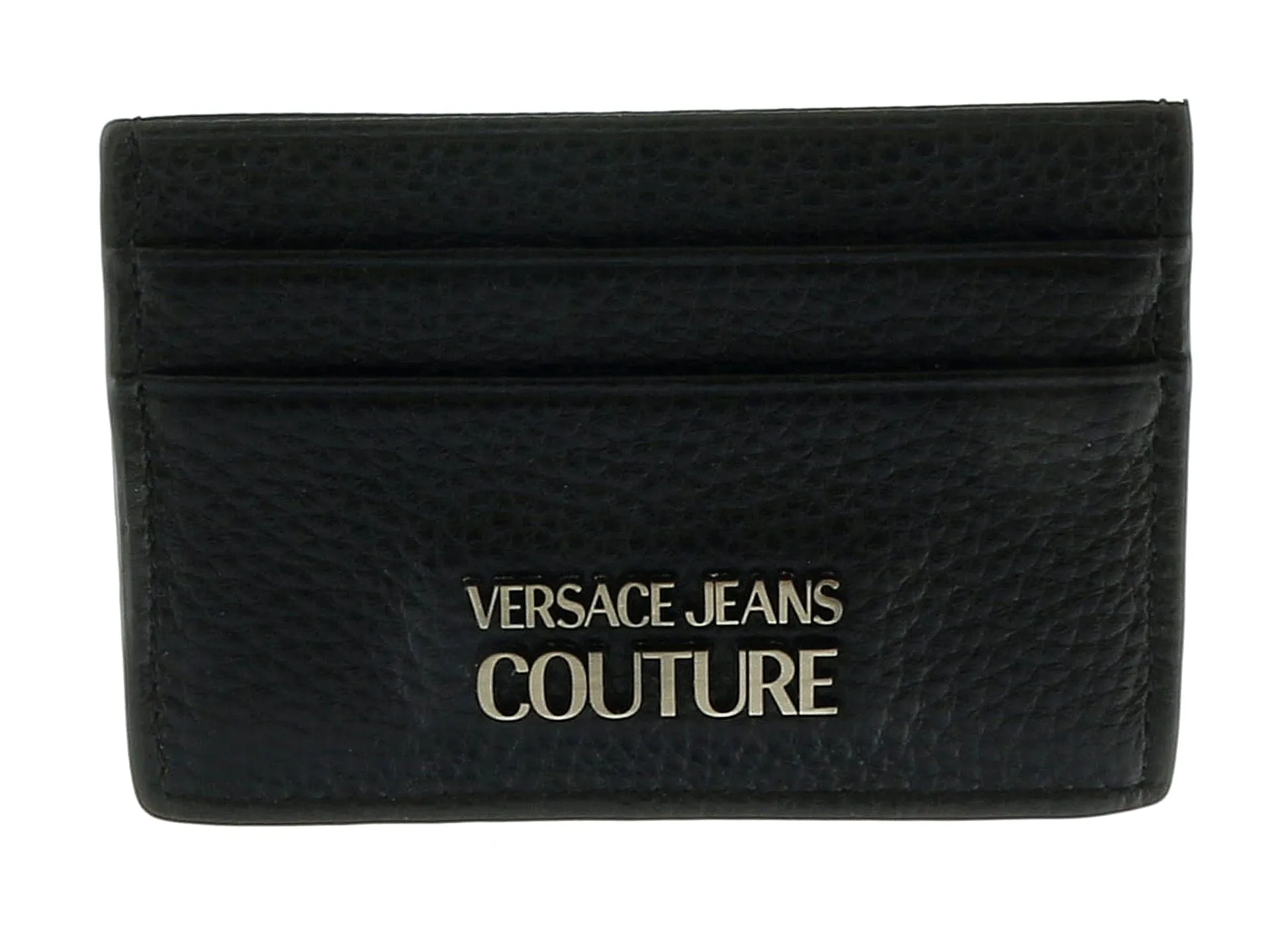 Versace Jeans Couture Black/Silver Small  Classic Flat Cardholder