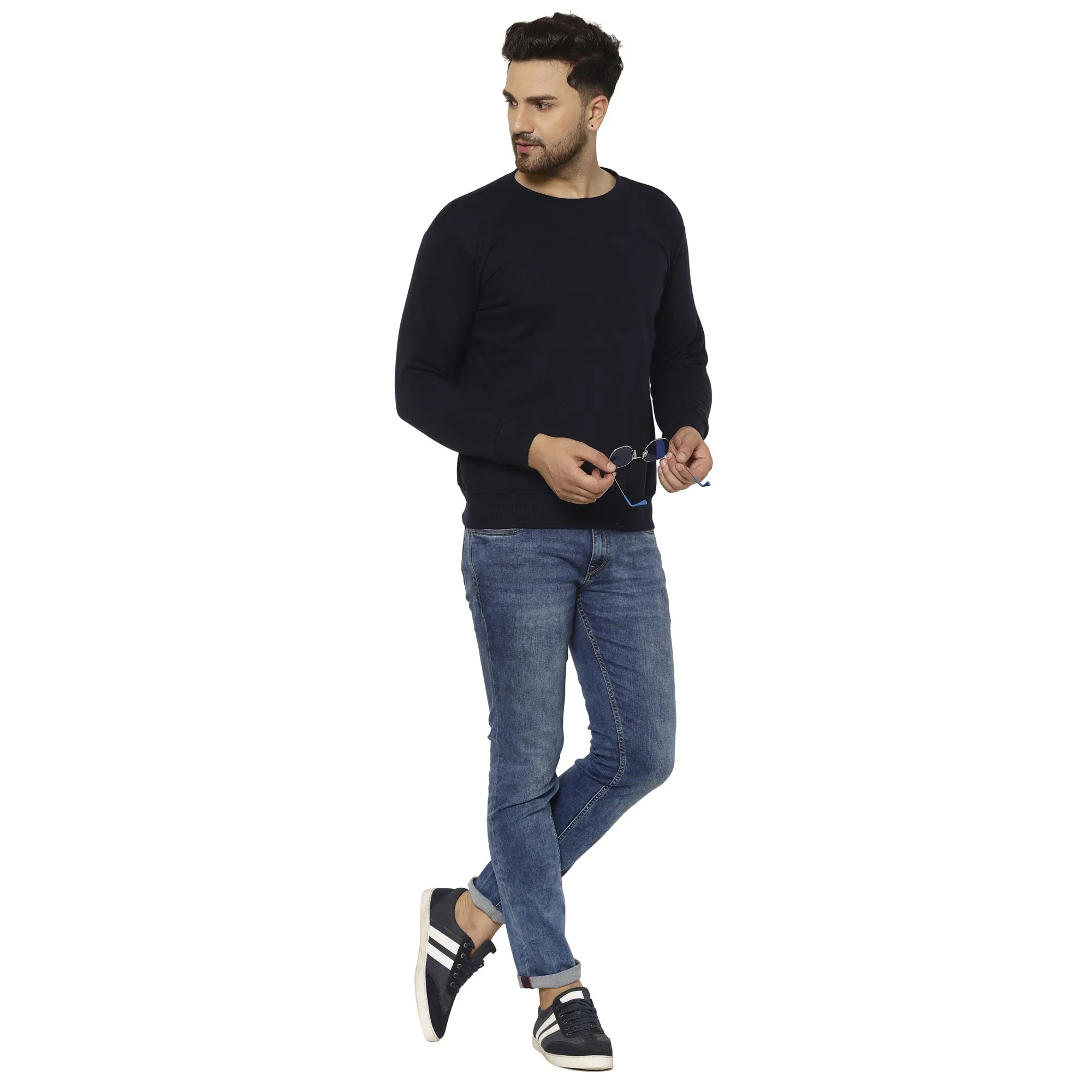 Vimal Jonney Fleece Round Neck Sweatshirt for Men