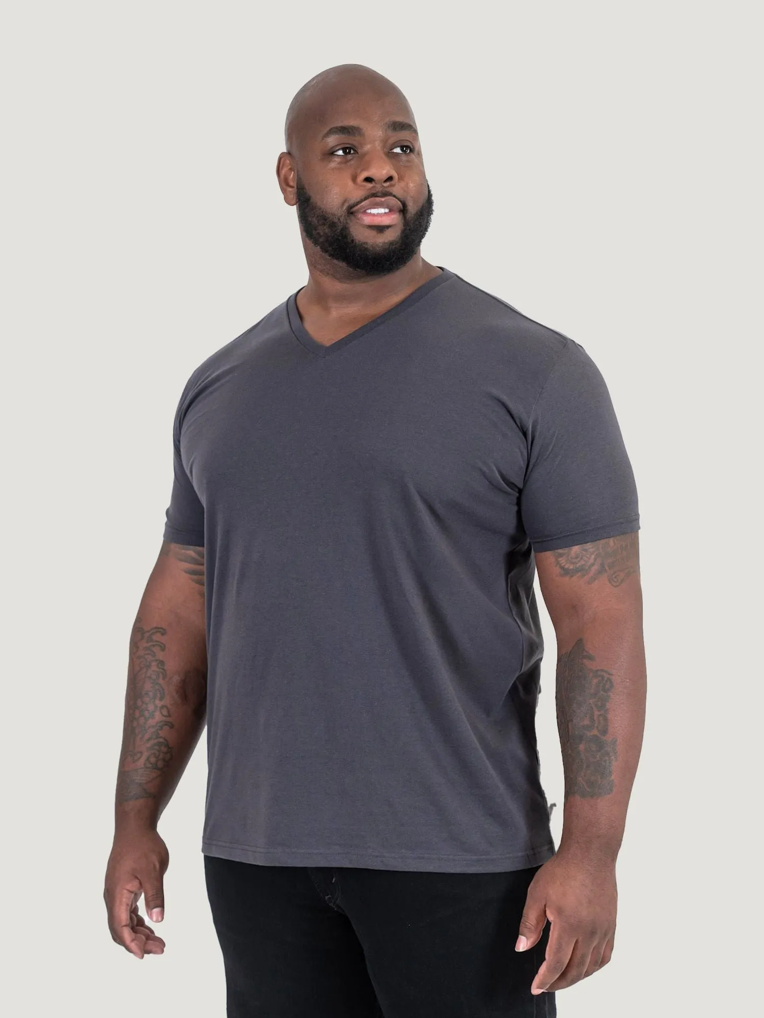Vintage Black V-Neck